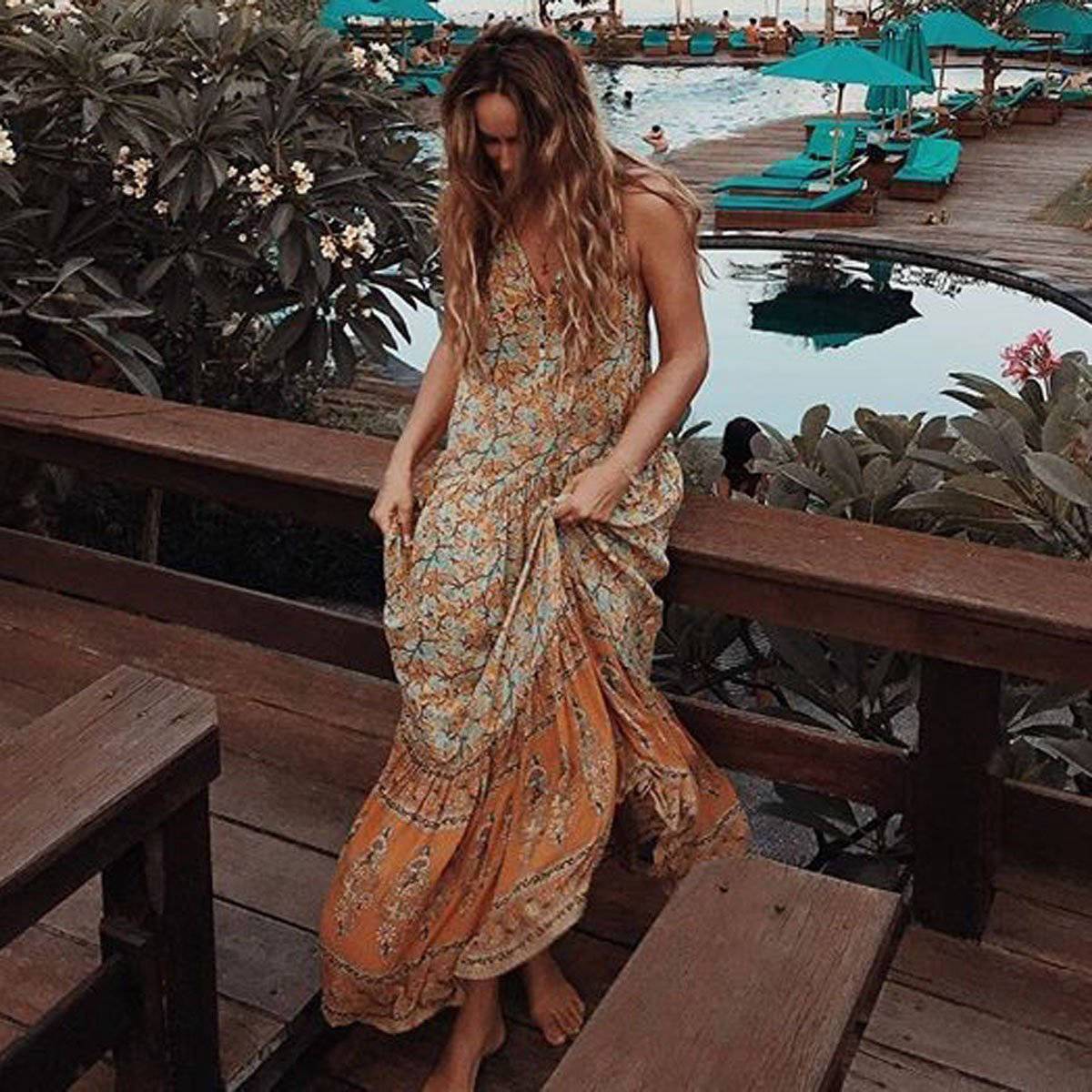 Robe Longue Hippie Pas Cher