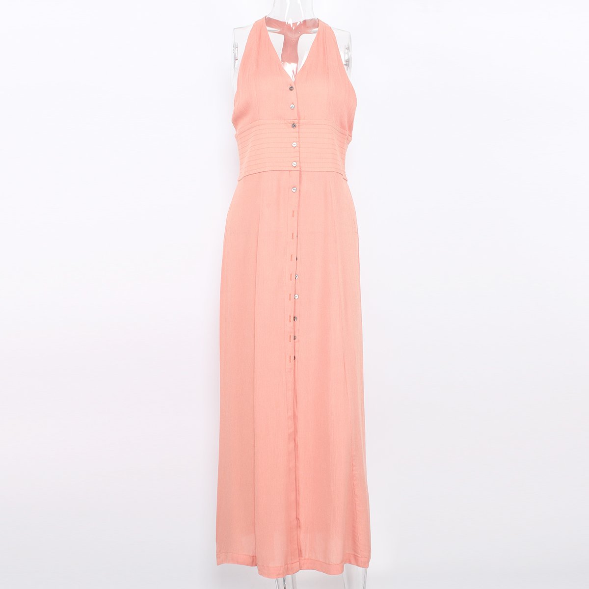 Robe Longue Hippie Vintage - Orange / taille unique