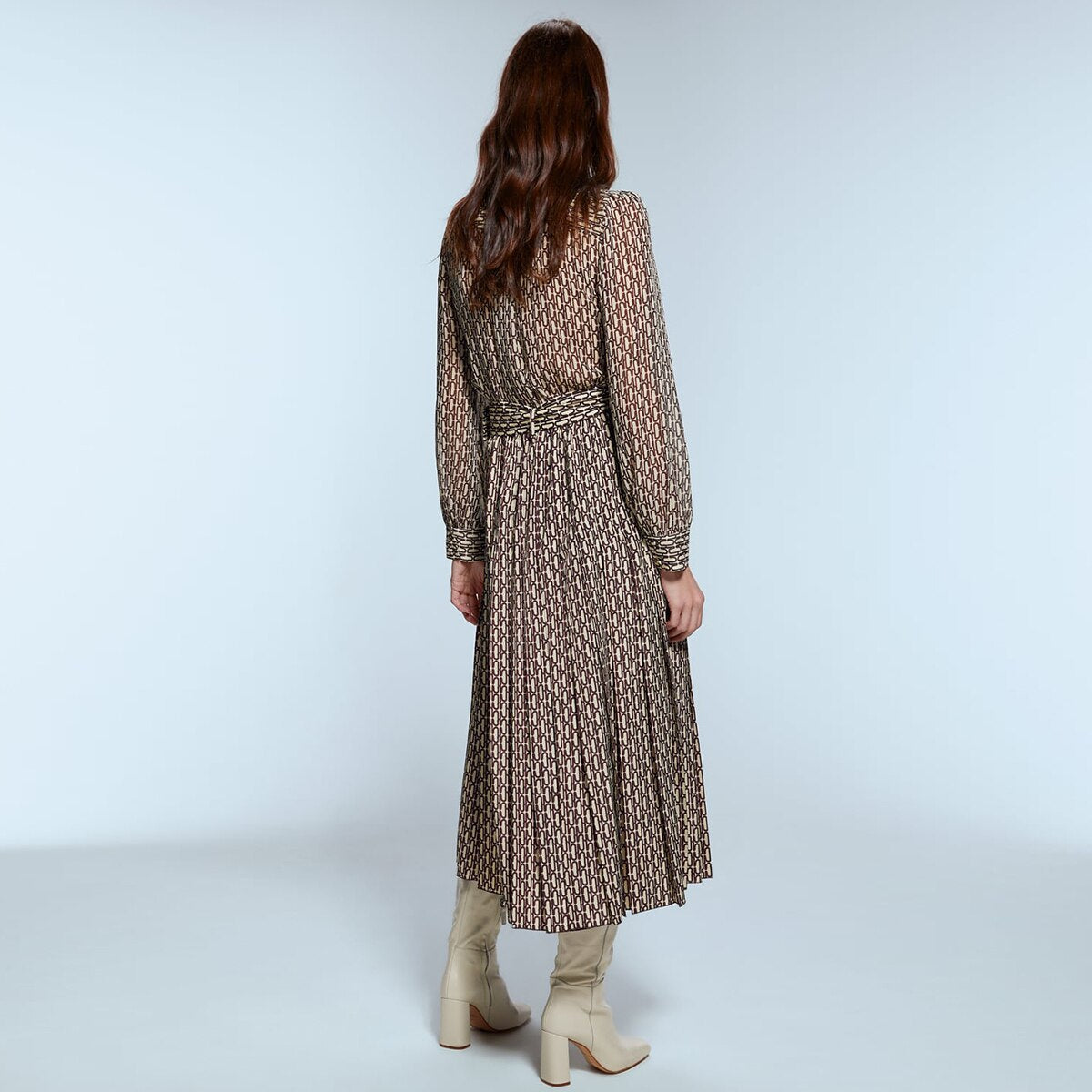 Robe longue marron bohème
