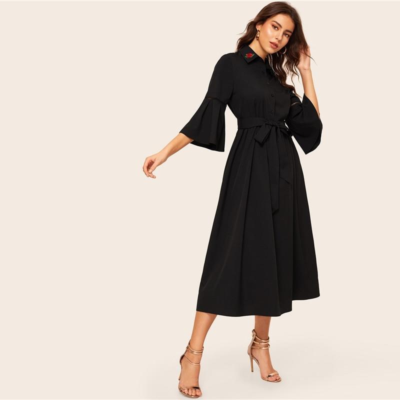 Robe Longue Noire Style Bohème