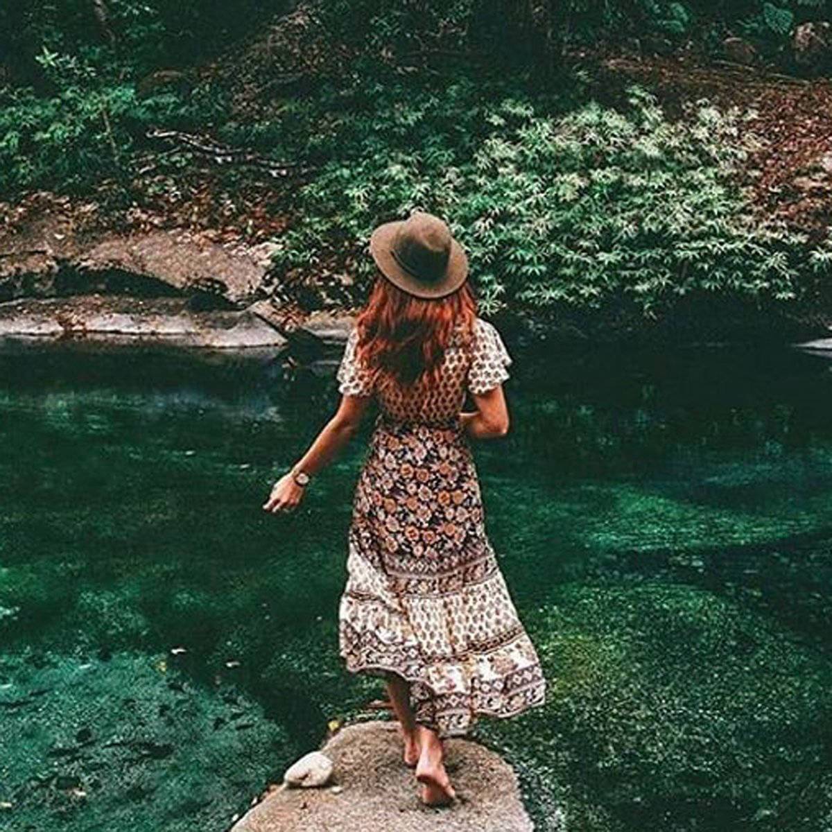 Robe Longue Romantique Hippie