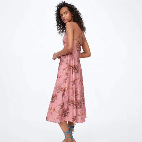 Robe Longue Style Bohème Chic - Rose / XS