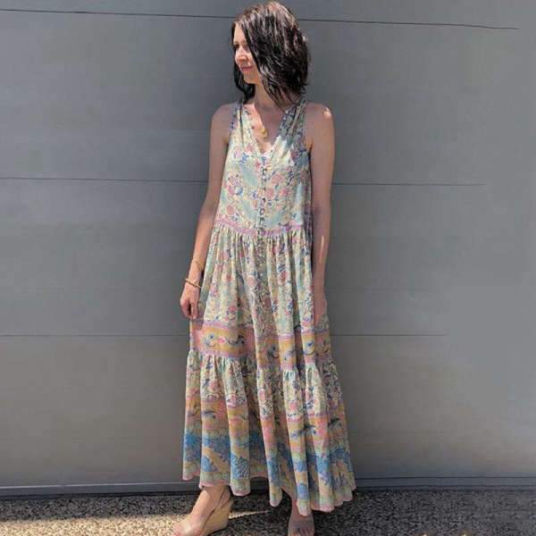 Robe Longue Style Bohème Chic Femme - Multi / S