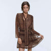 Robe Longue Style Bohème Chic Hiver - Marron / XS