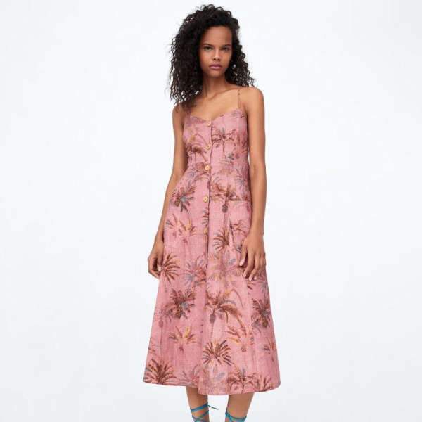 Robe Longue Style Bohème Chic - Rose / XS