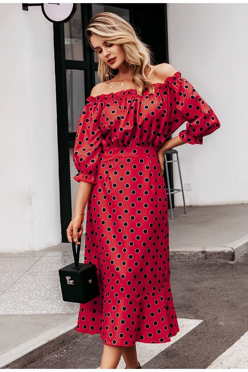 Robe Longue Style Bohème En Coton