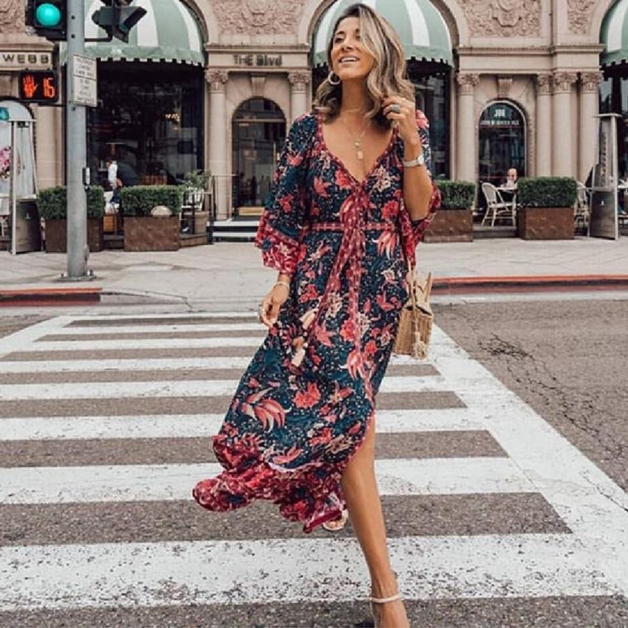 Robe Longue Style Bohème Rock