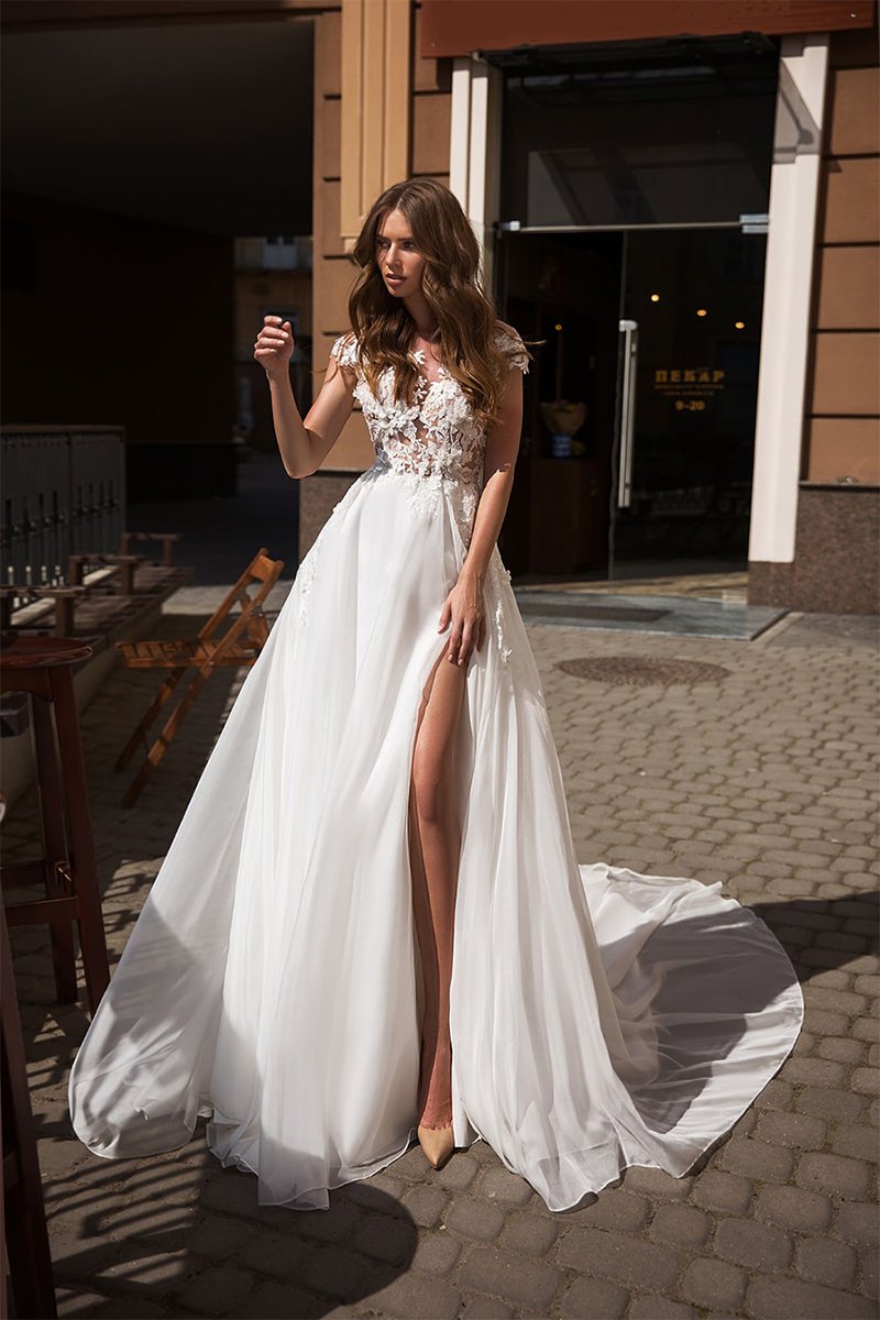 Robe Mariage Bohème Dos Nu - Blanc / 32