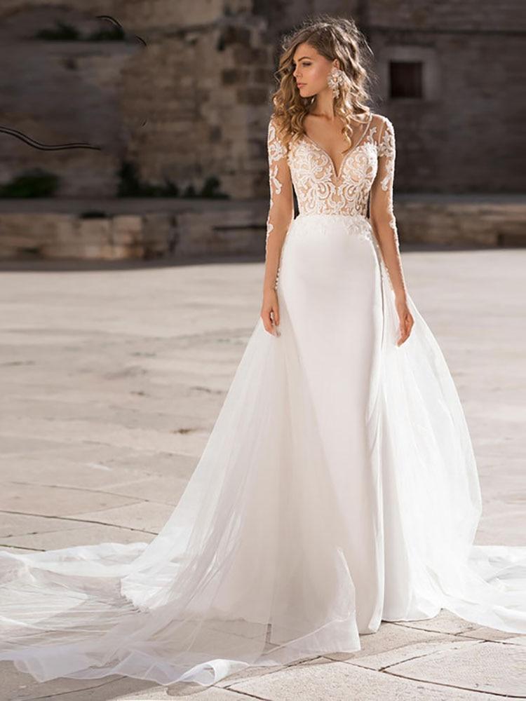 Robe Mariée Boheme Fleurie - Ivoire / 32