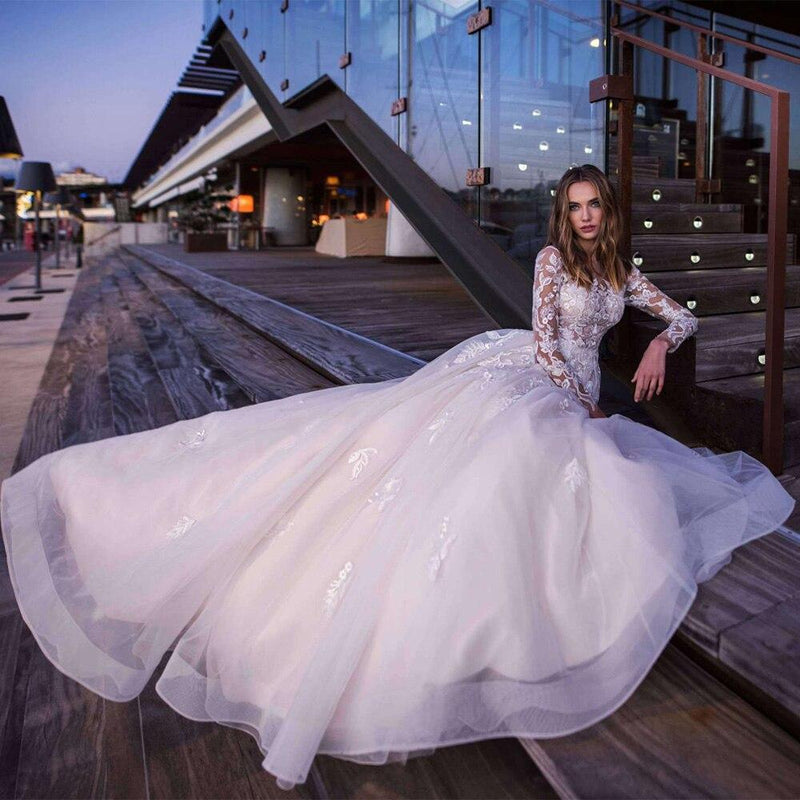 Robe mariée bohème manche longue