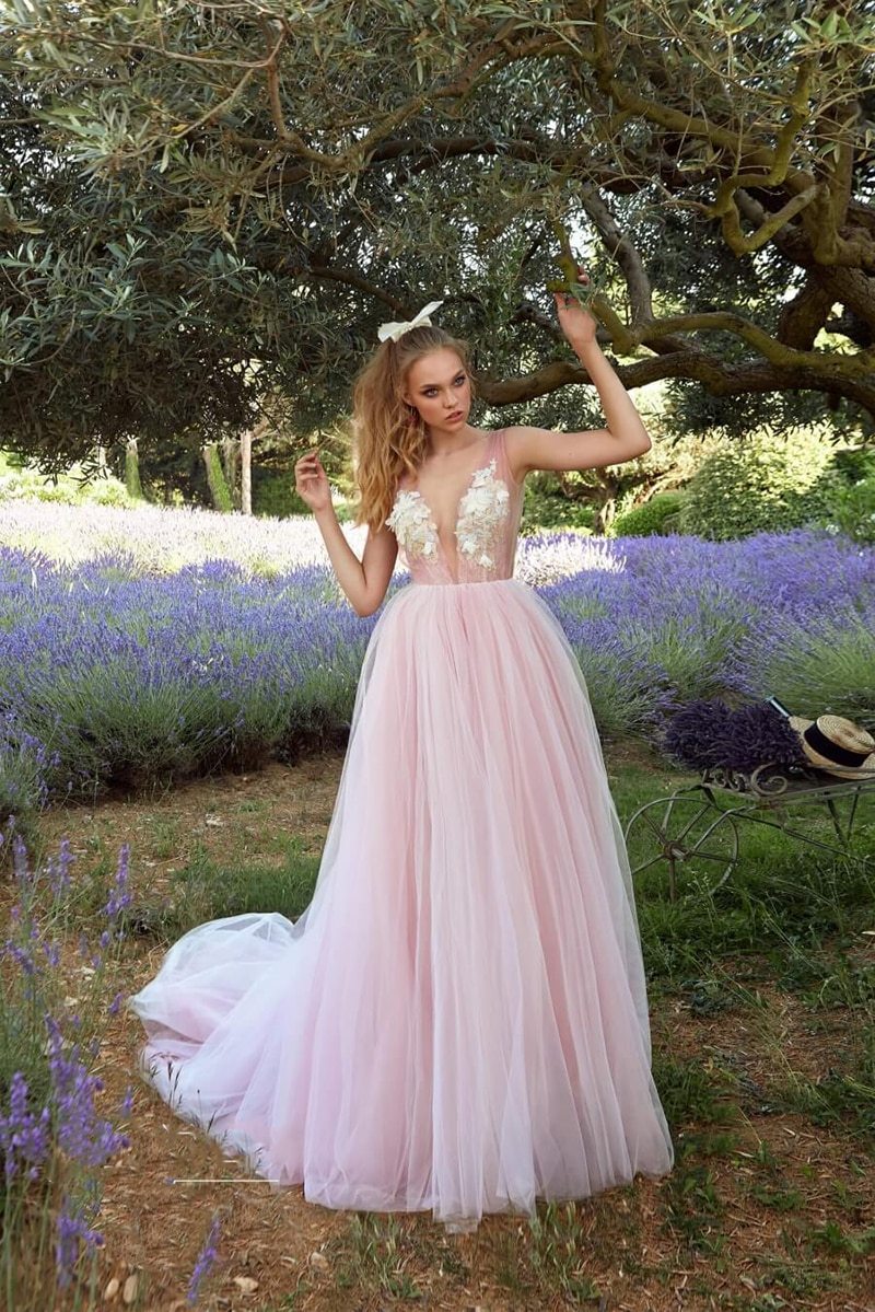 Robe Mariée Bohème Rose - Rose / 32