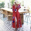 Robe Plage Hippie - Rouge / Taille Unique
