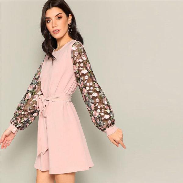 Robe Rose Bohème Chic - XS / Rose