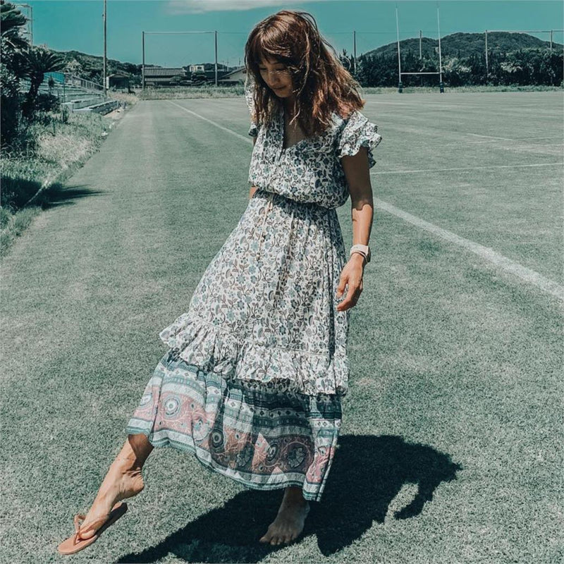 Robe Style Hippie - Bleu / S