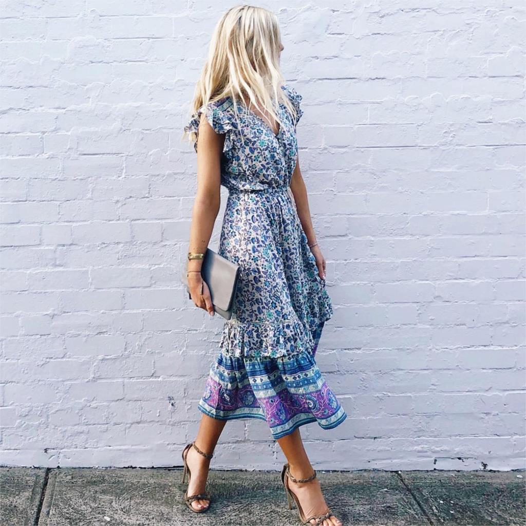 Robe Style Hippie - Bleu / S