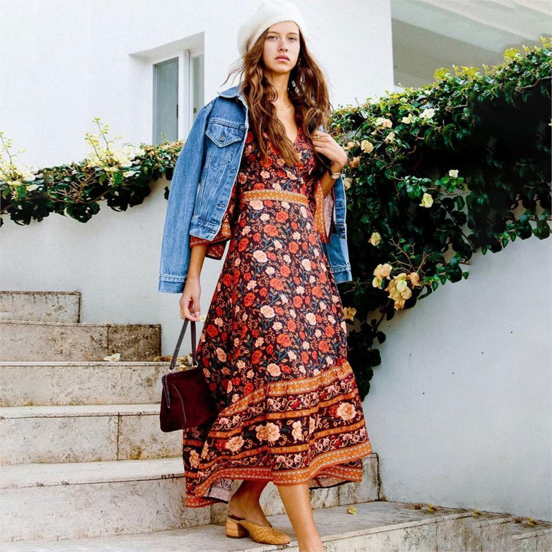Robe Style Hippie Longue - Noir / S