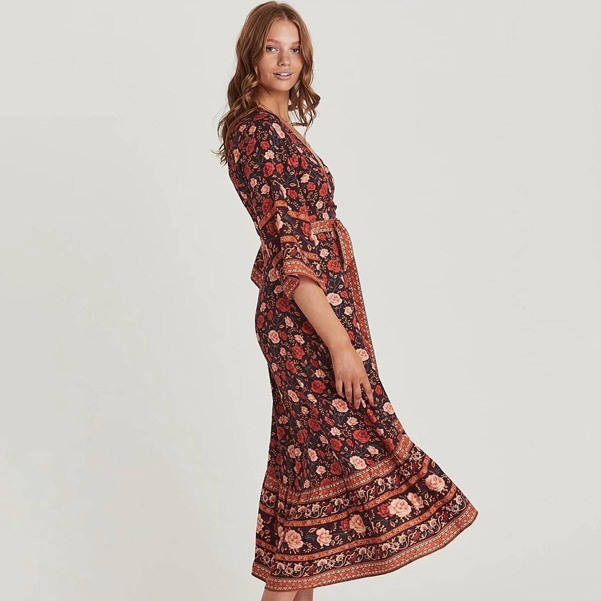 Robe Style Hippie Longue - Noir / S