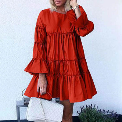 Robe bohème hippie orange