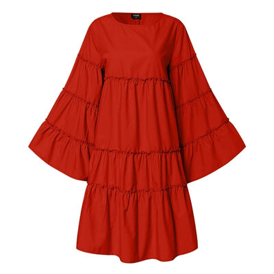 Robe bohème hippie orange