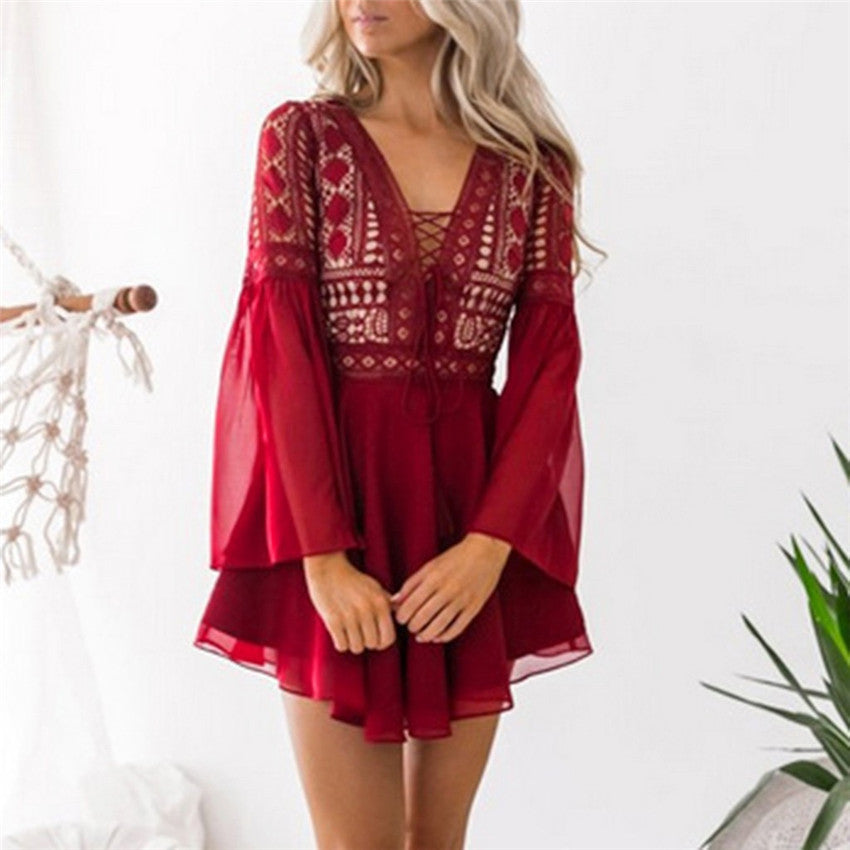 Robe bohème blanche romantique