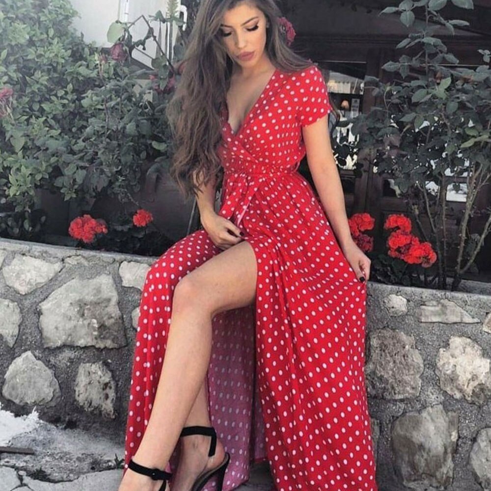 Robe Bohème Longue Rouge