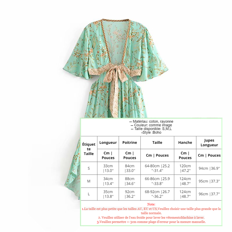 Robe Bohème Turquoise