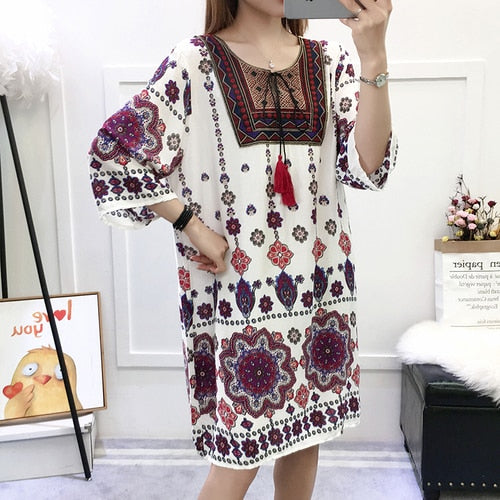 Robe Bohème en Coton