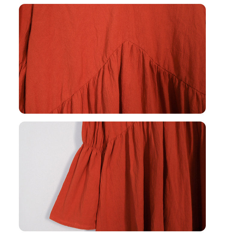 Robe courte hippie rouge