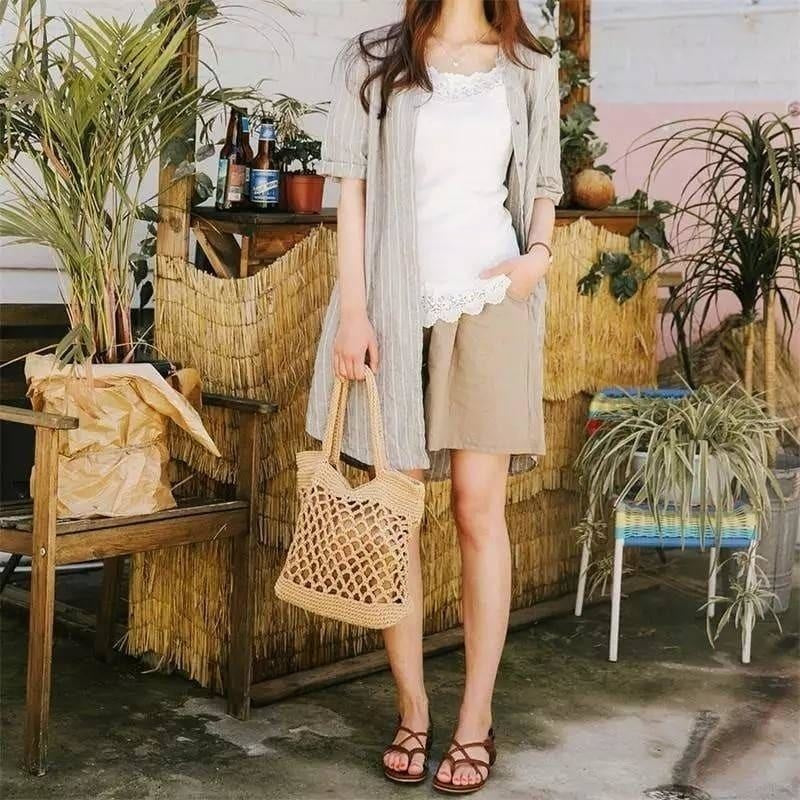 Sac Bohème Paille Tressée