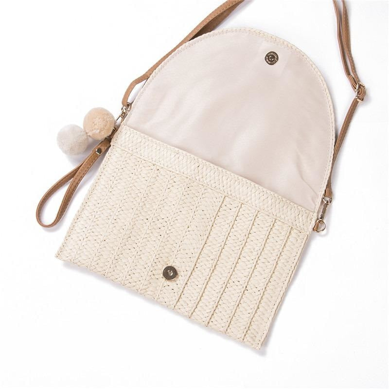 Sac Pochette Paille Bohème