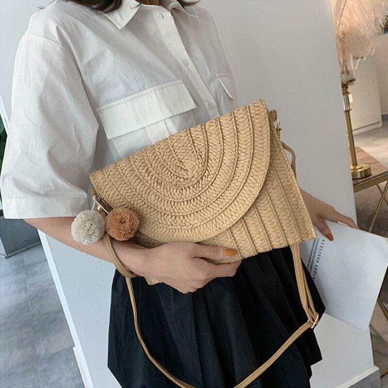 Sac Pochette Paille Bohème