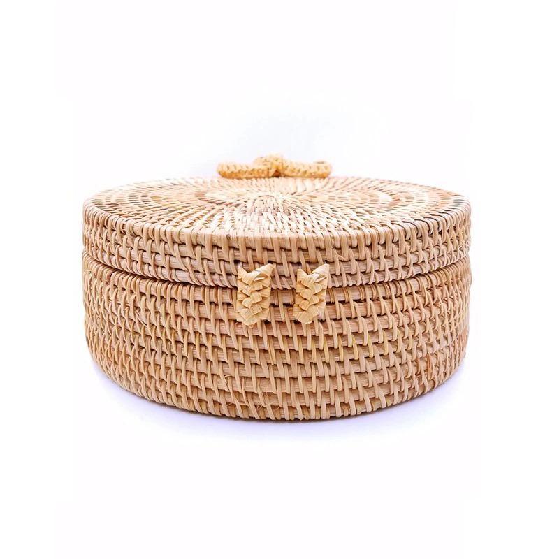 Sac Rond en Paille Bohème