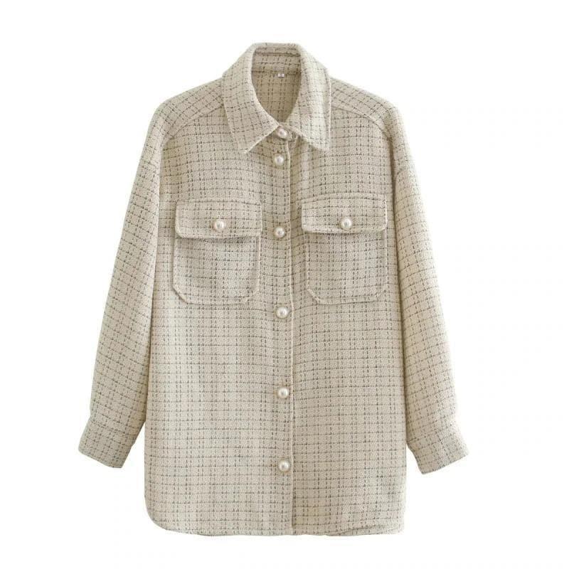 Veste Chemise Hiver Beige