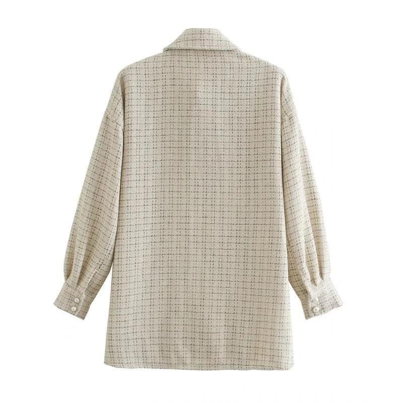 Veste Chemise Hiver Beige